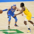 雷霆两替补三分球合计16中9 五位先发合计17中4